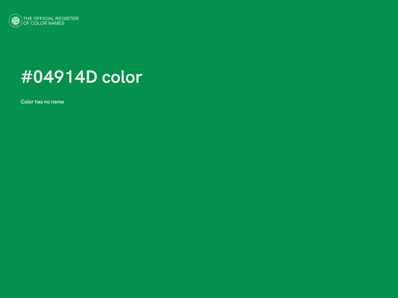 #04914D color image