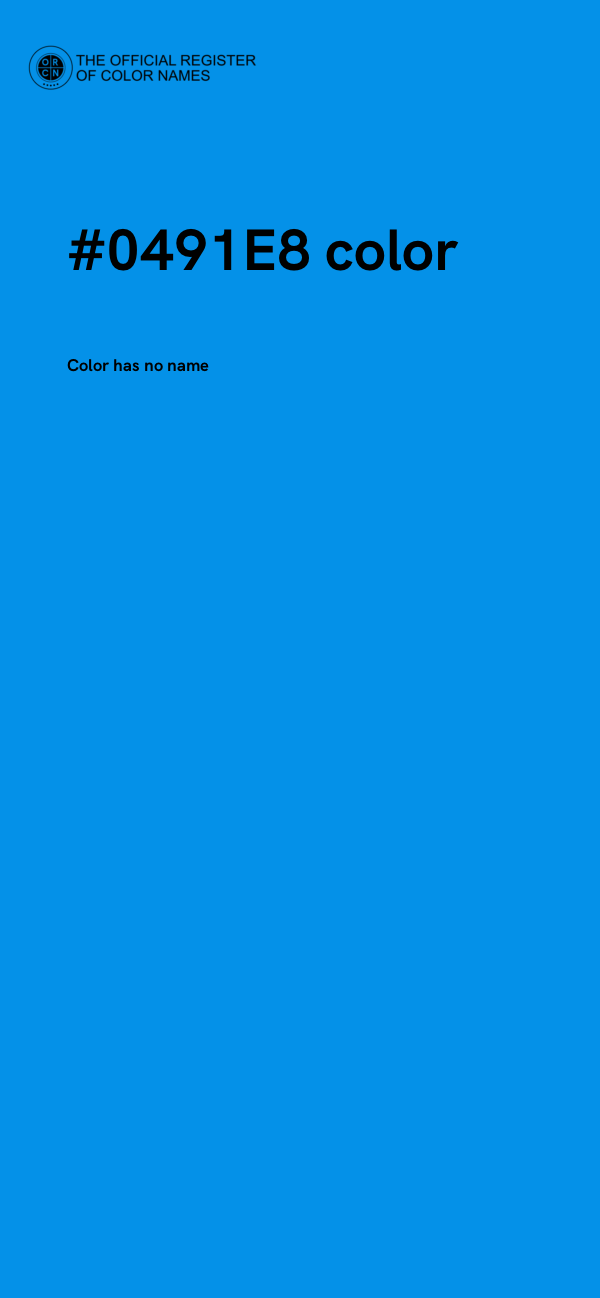 #0491E8 color image