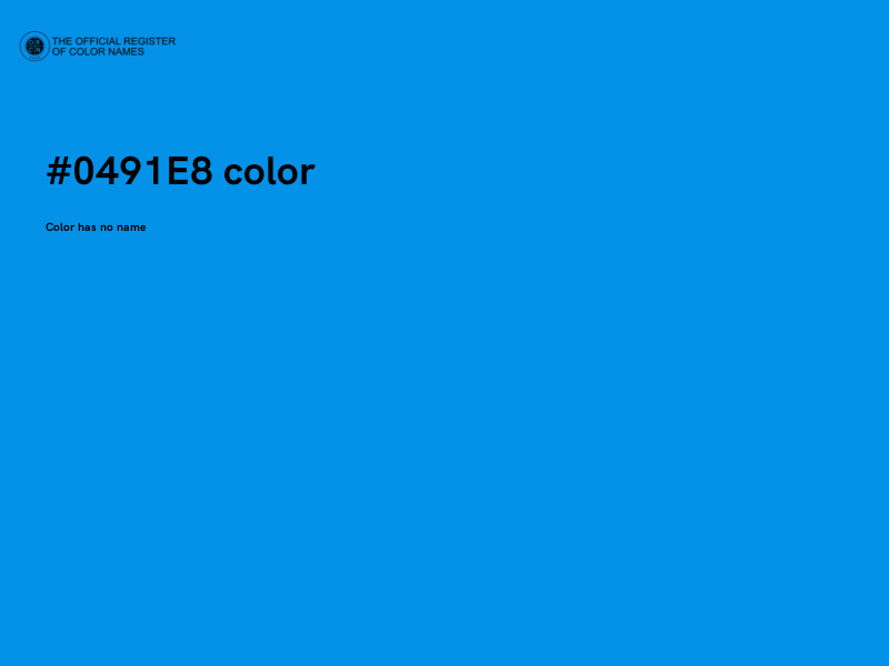 #0491E8 color image