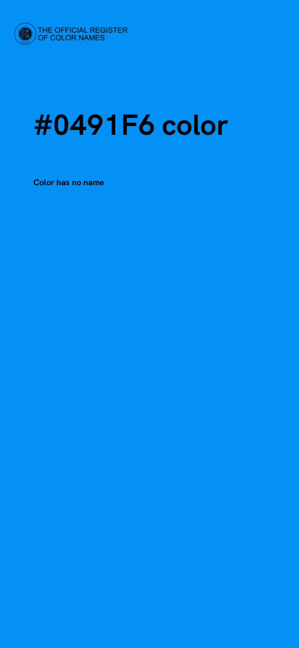 #0491F6 color image