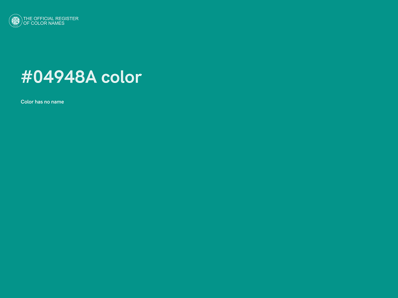 #04948A color image