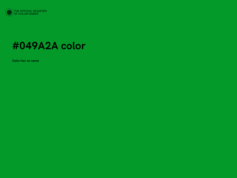 #049A2A color image