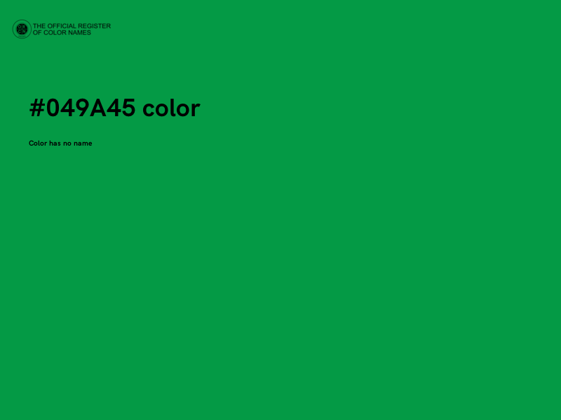 #049A45 color image