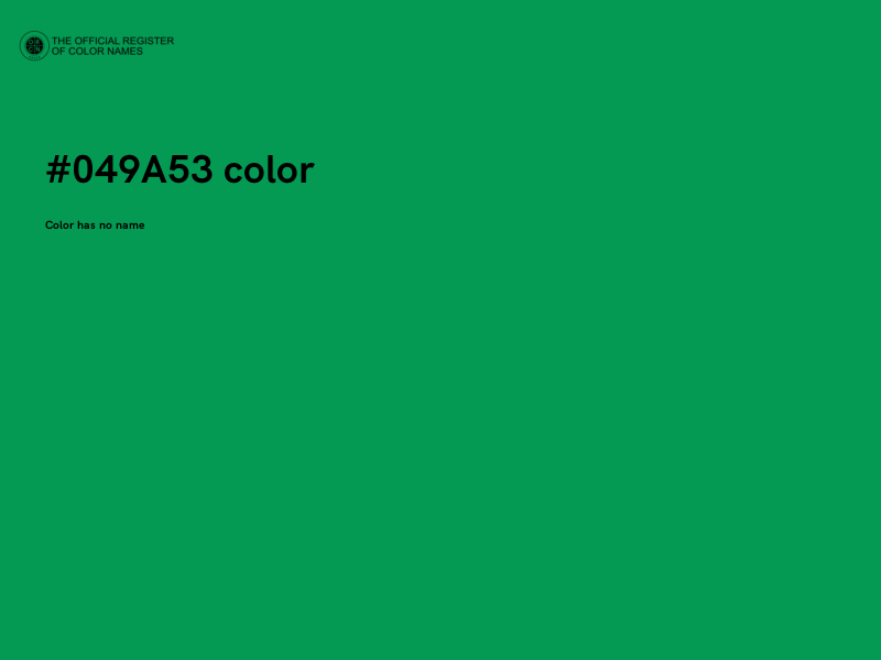 #049A53 color image