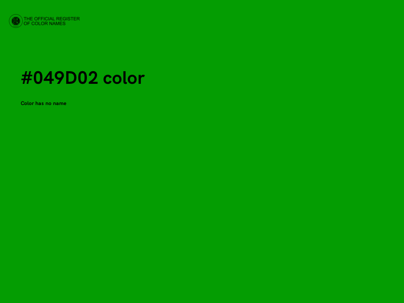 #049D02 color image