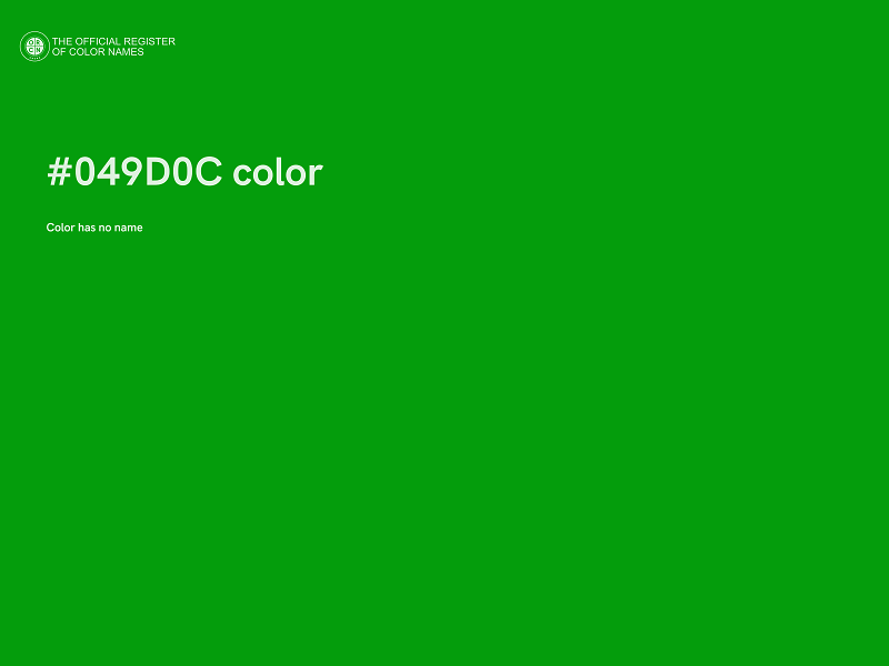 #049D0C color image