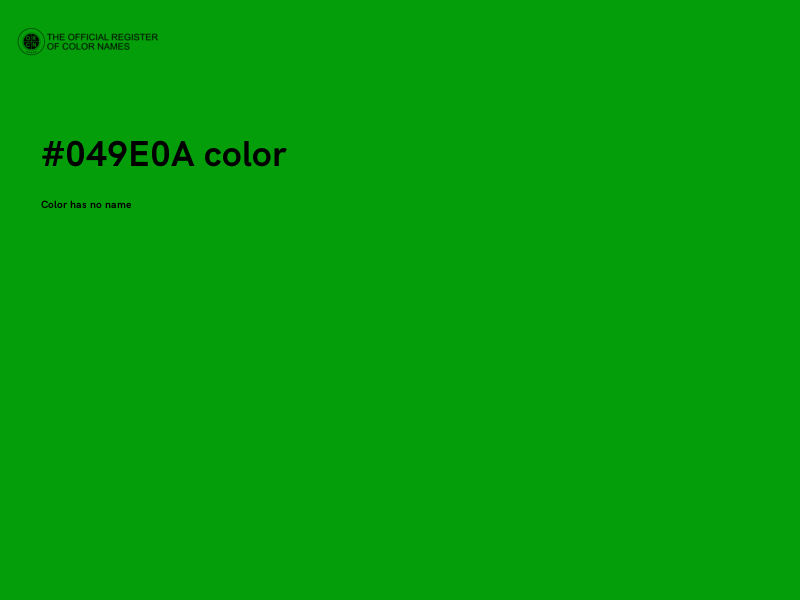 #049E0A color image