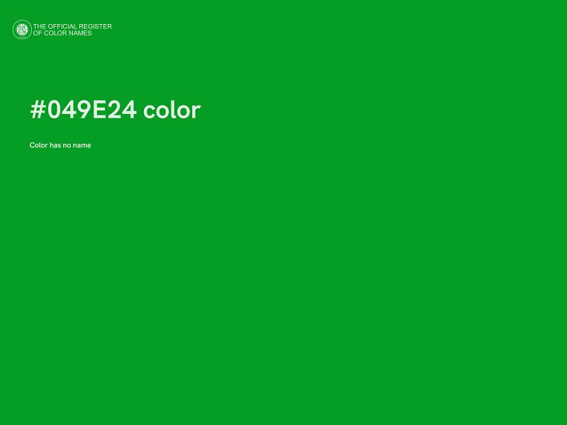 #049E24 color image