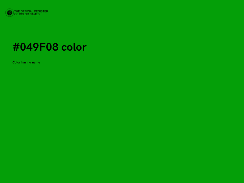 #049F08 color image