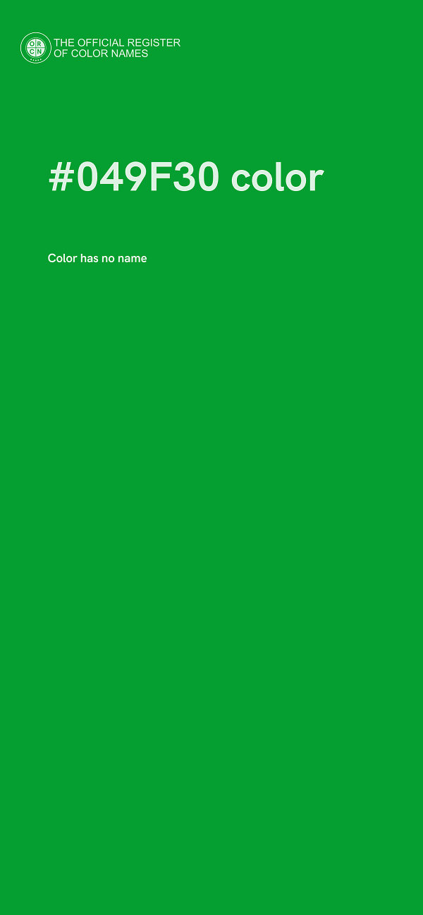 #049F30 color image
