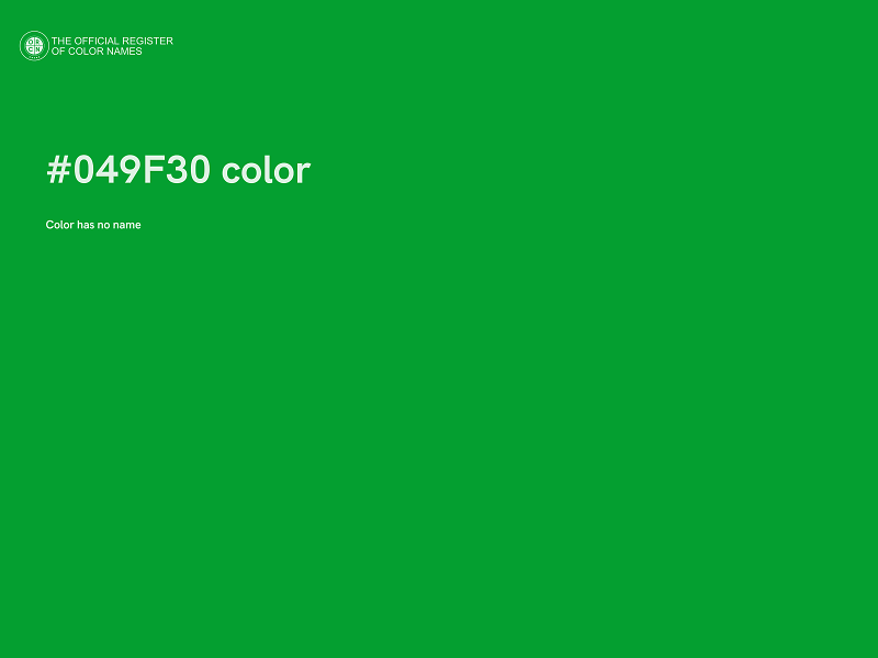 #049F30 color image