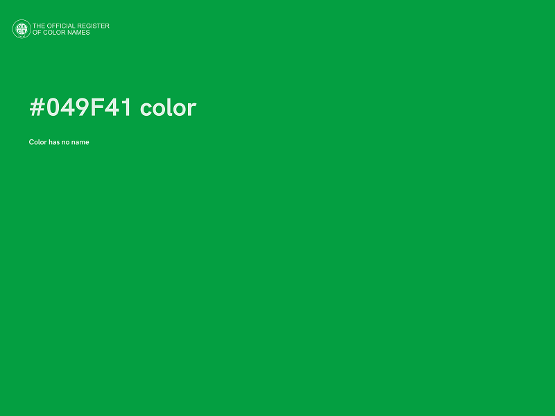 #049F41 color image