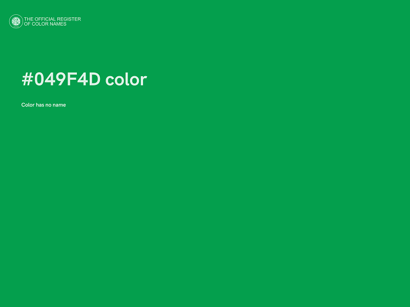 #049F4D color image