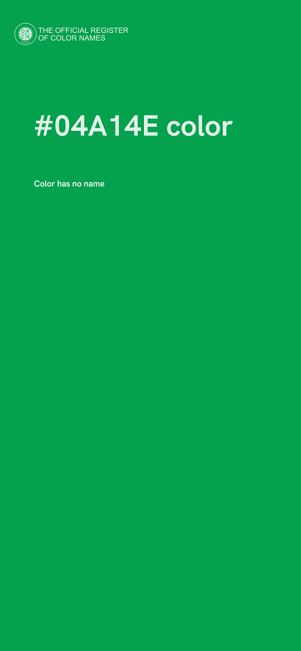 #04A14E color image
