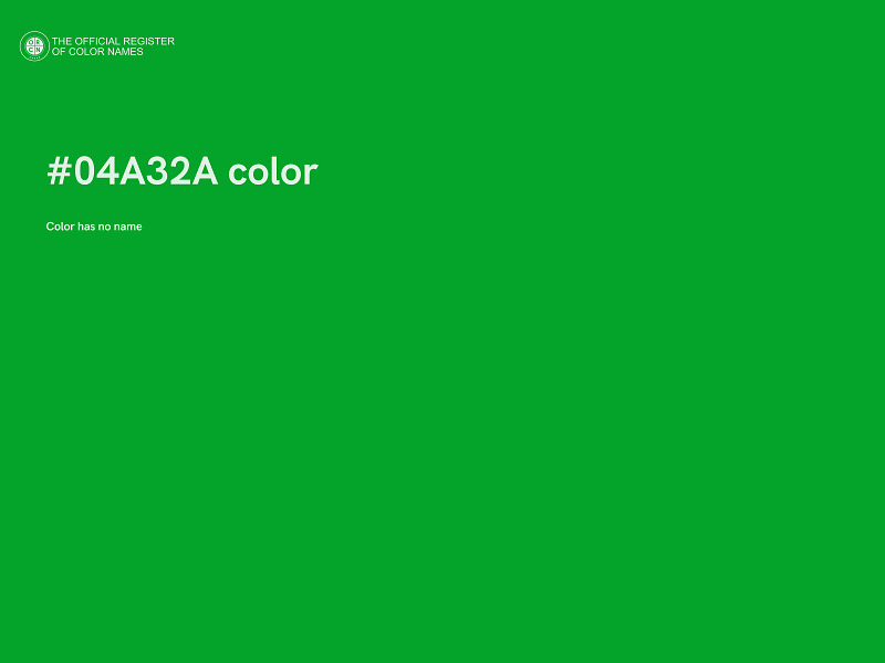 #04A32A color image