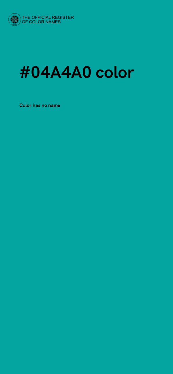 #04A4A0 color image
