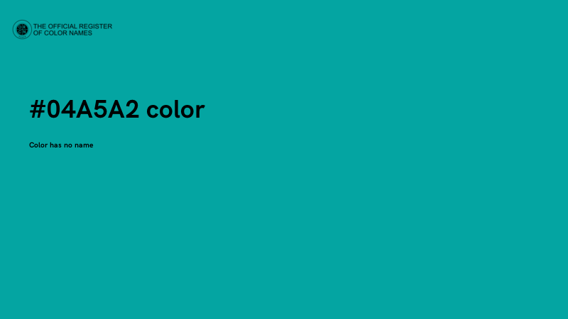 #04A5A2 color image