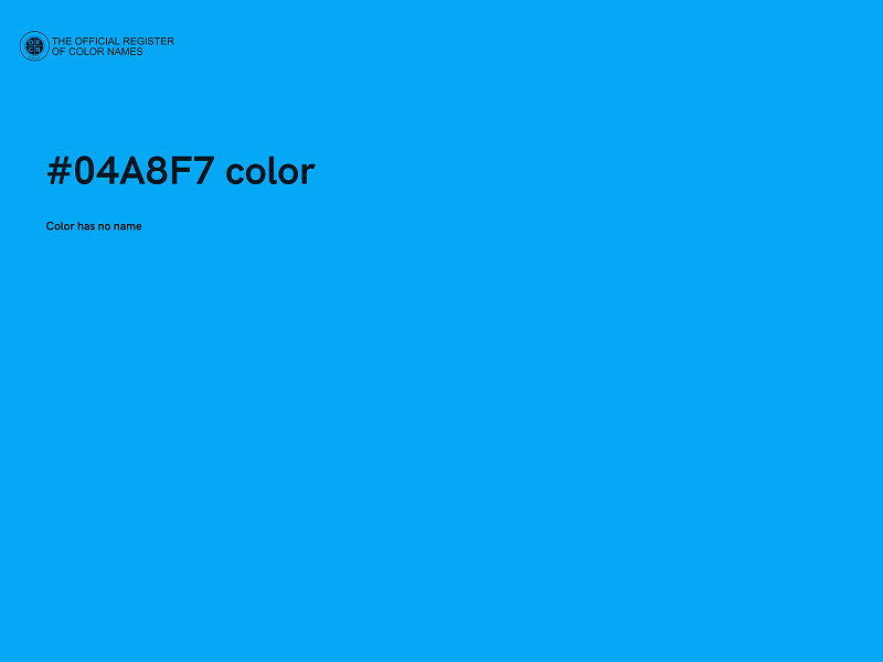 #04A8F7 color image