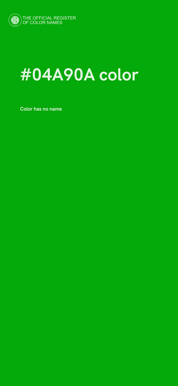 #04A90A color image