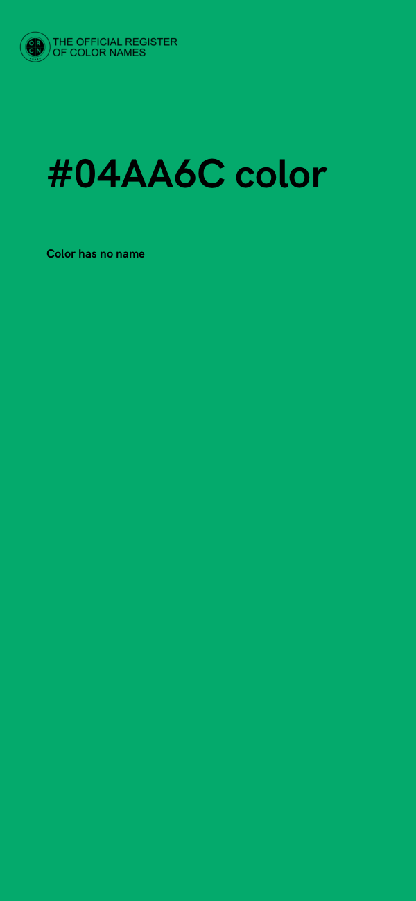 #04AA6C color image