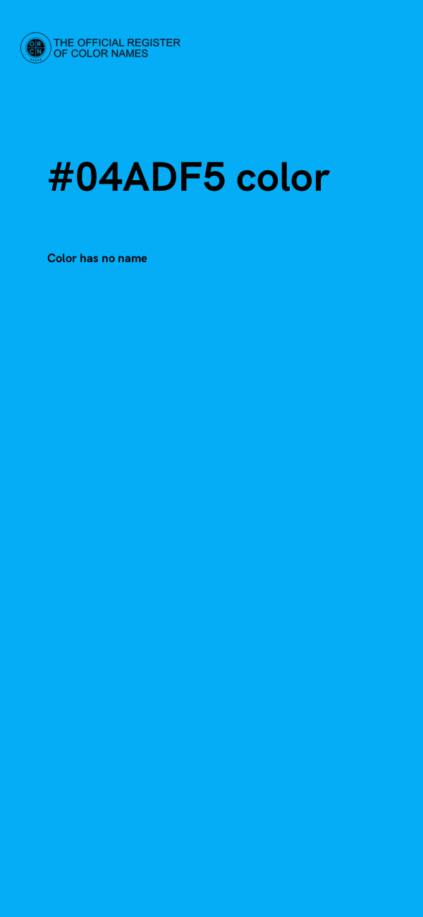 #04ADF5 color image