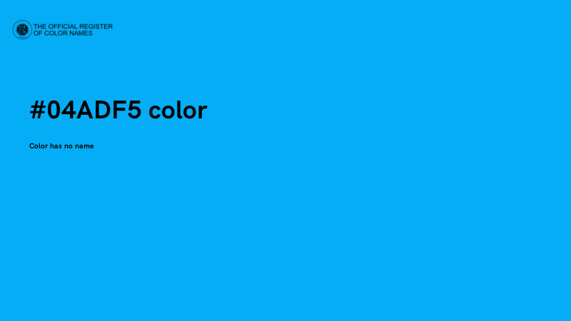 #04ADF5 color image