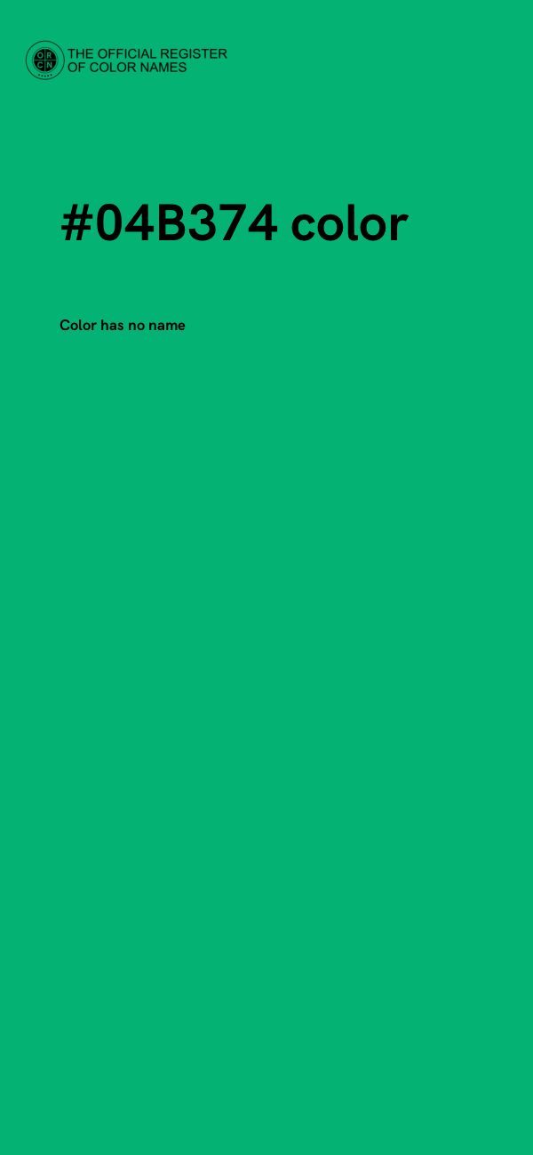 #04B374 color image