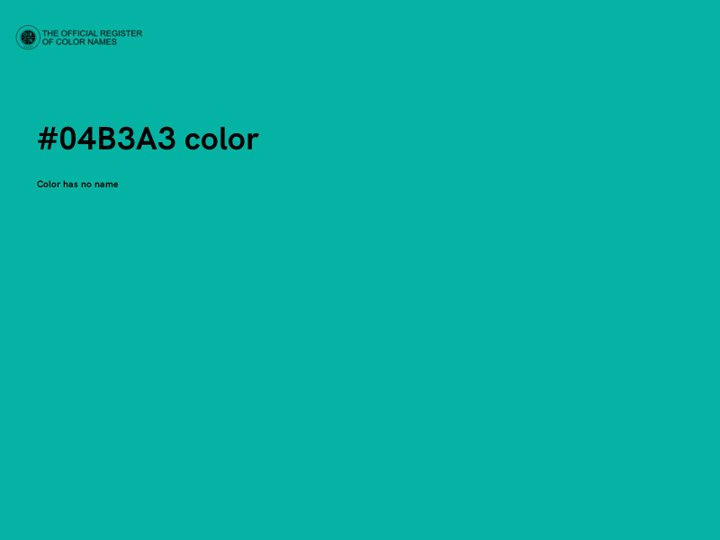 #04B3A3 color image