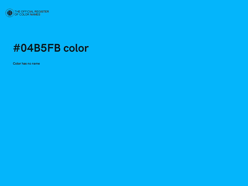 #04B5FB color image