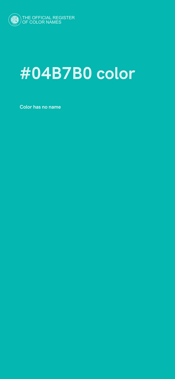#04B7B0 color image