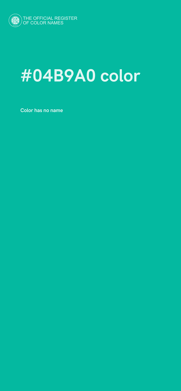 #04B9A0 color image