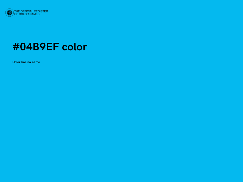 #04B9EF color image