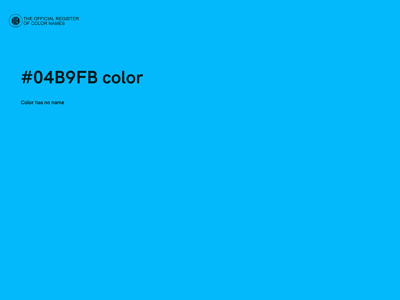 #04B9FB color image