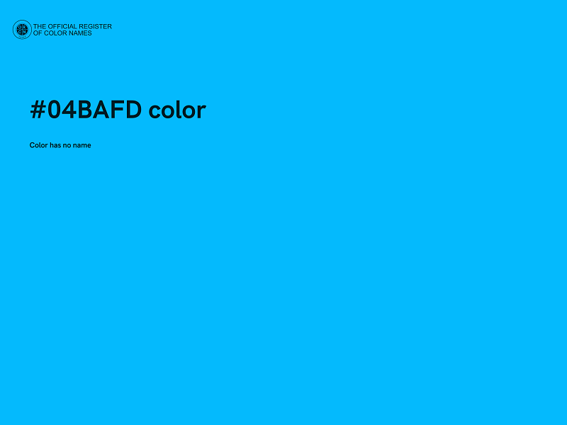 #04BAFD color image