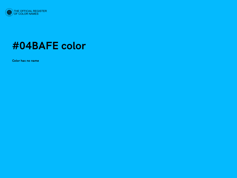 #04BAFE color image