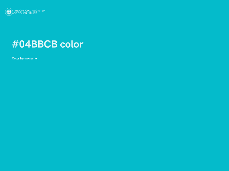 #04BBCB color image