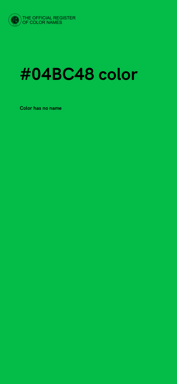 #04BC48 color image