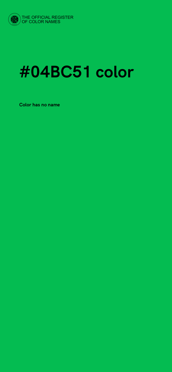 #04BC51 color image