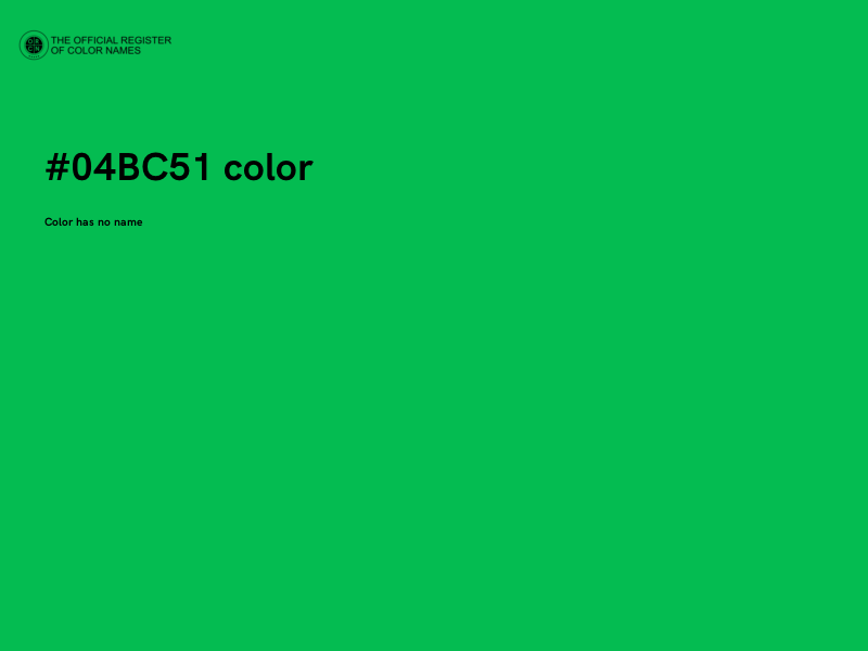 #04BC51 color image