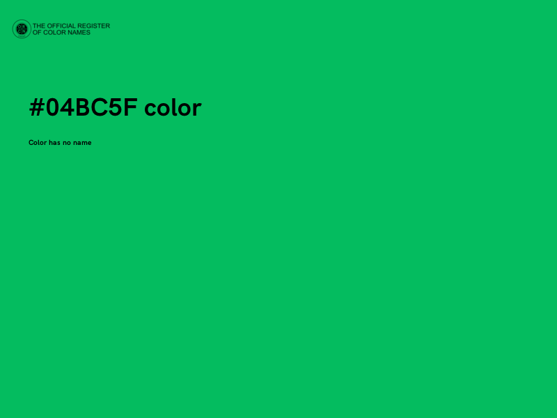 #04BC5F color image