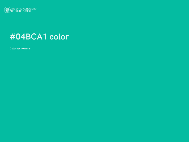 #04BCA1 color image