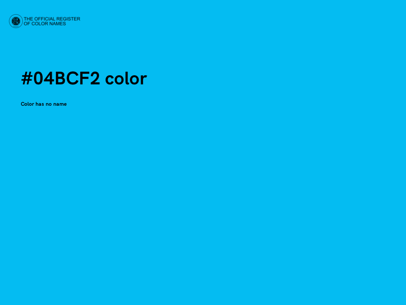 #04BCF2 color image