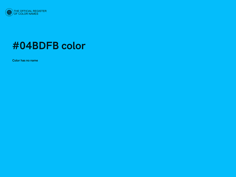 #04BDFB color image