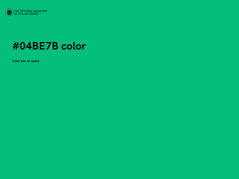 #04BE7B color image