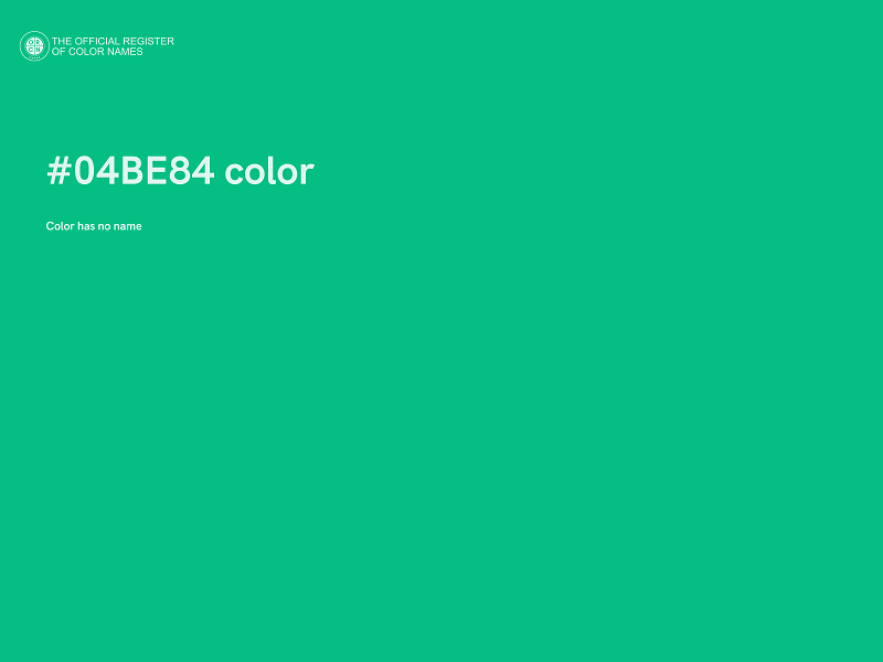 #04BE84 color image