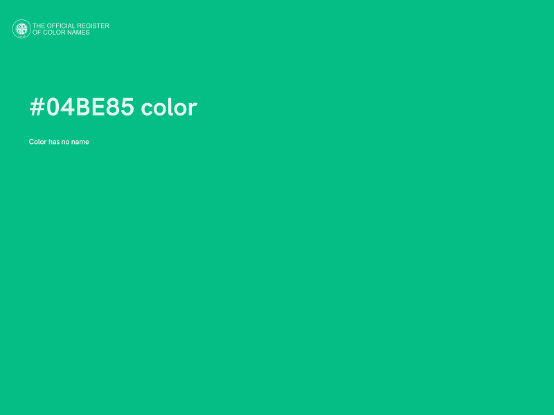 #04BE85 color image