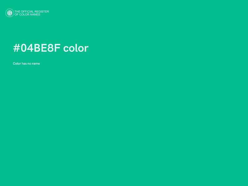 #04BE8F color image