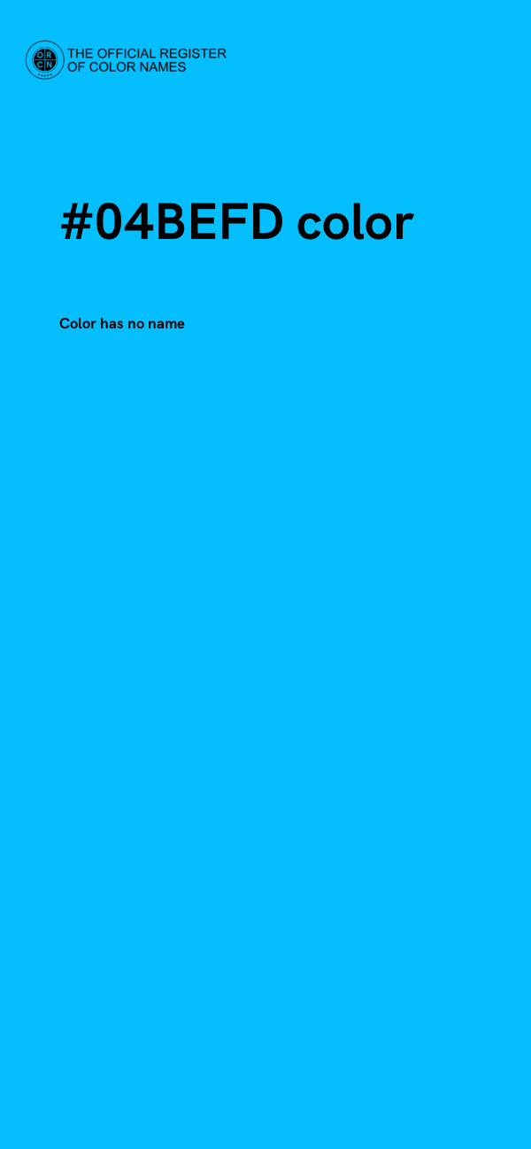 #04BEFD color image