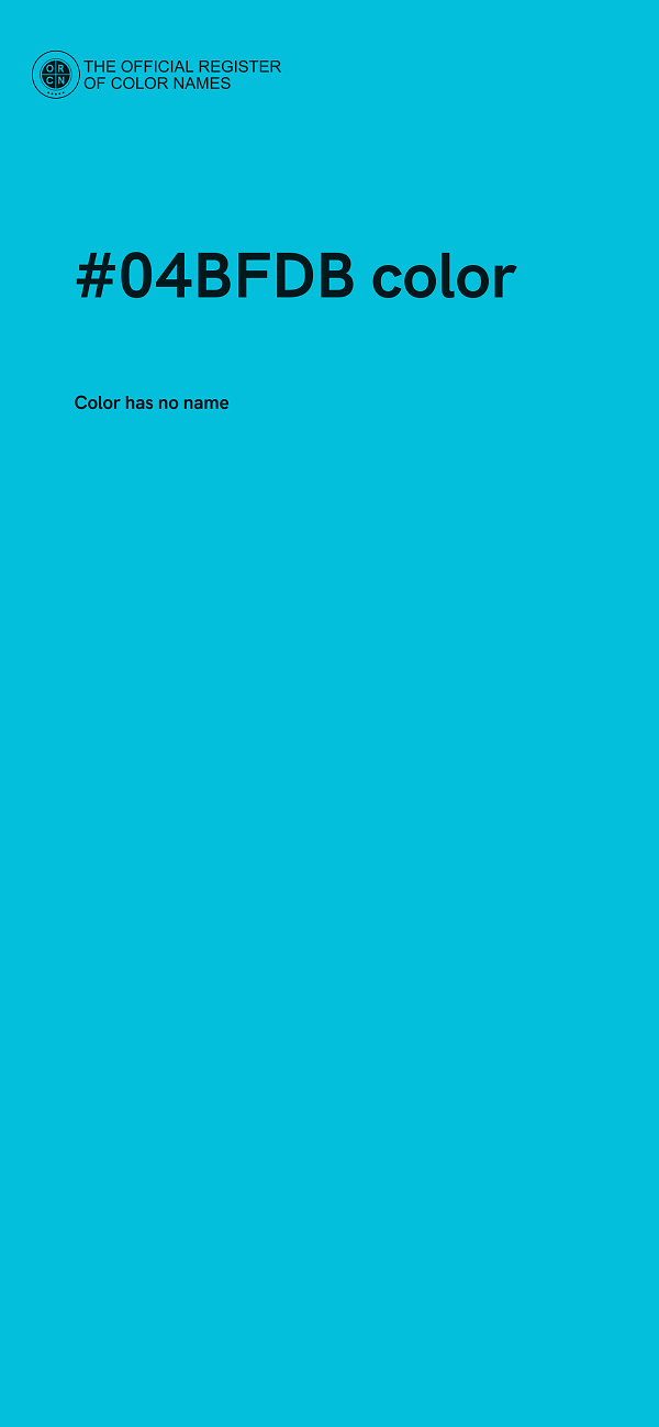 #04BFDB color image