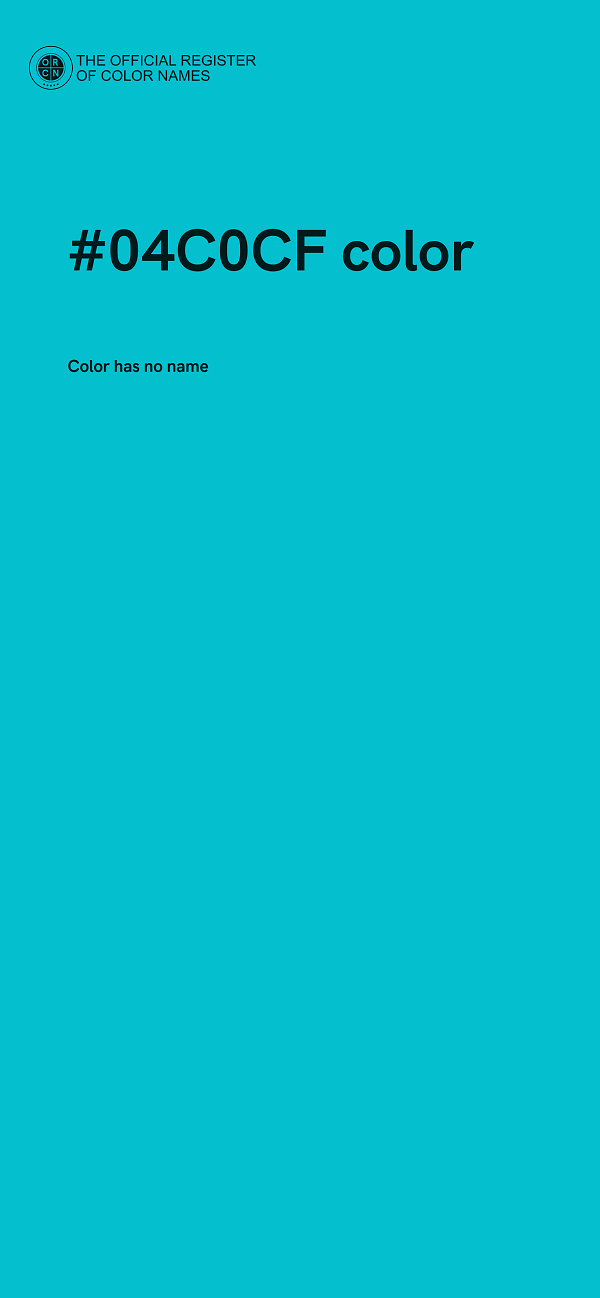 #04C0CF color image
